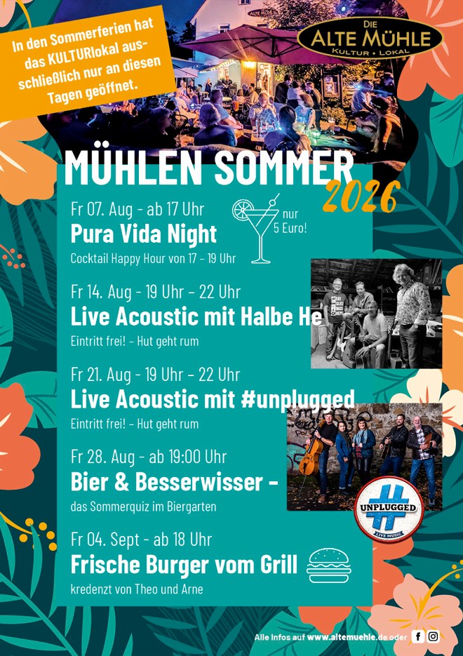 Mühlen-Sommer 2026