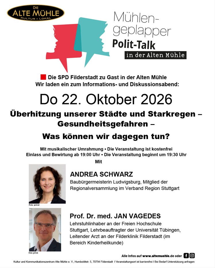 Mühlengeplapper – Polit-Talk in der Alten Mühle