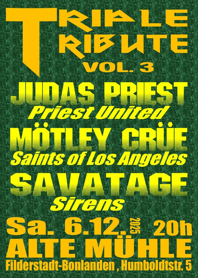 Triple Tribute Vol. 3 - JUDAS PRIEST / MÖTLEY CRÜE / SAVATAGE