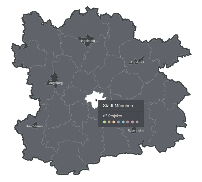 Interaktive Karte Metropolregion München