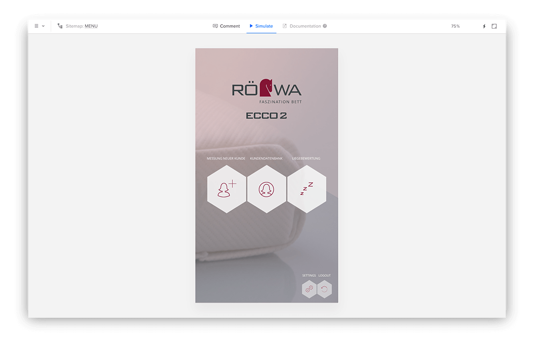 Screenshot Prototyp