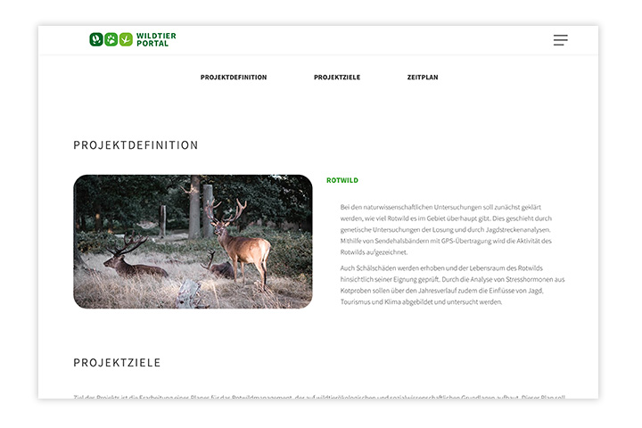 Forschungsprojekte, frontend, projektdetail