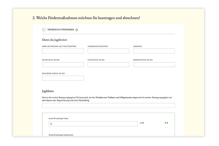 Revierförderung, screenshot, website