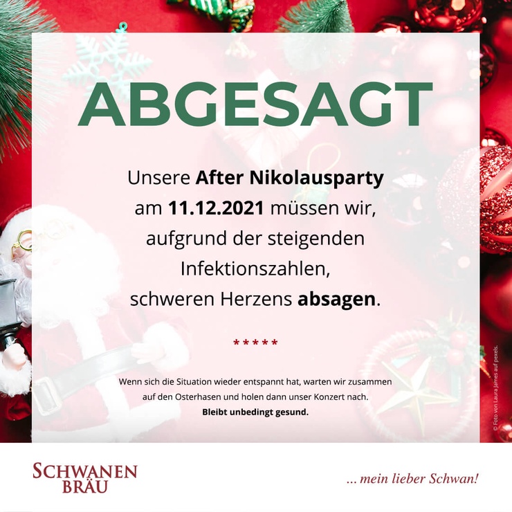 Nikolausparty abgesagt