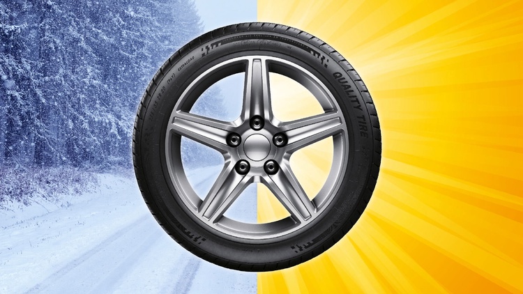 Vor dem Reifenwechsel zur Autowäsche bei Mr. Wash