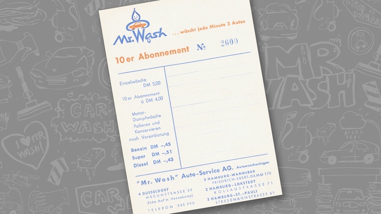 Ein Abonnement aus den Mr. Wash Anfangsjahren