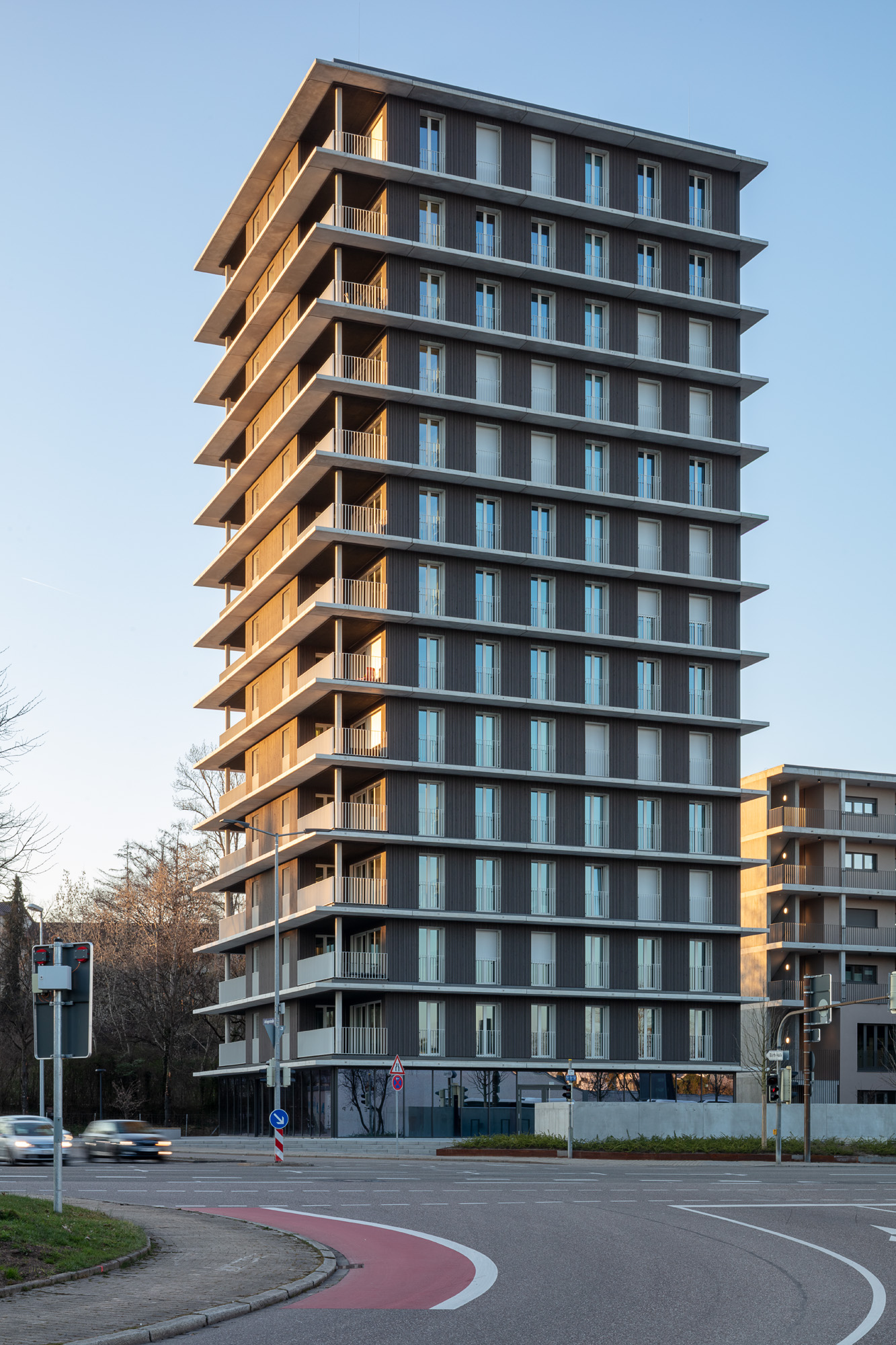 Wohnhochhaus in Holz-Hybridbauweise