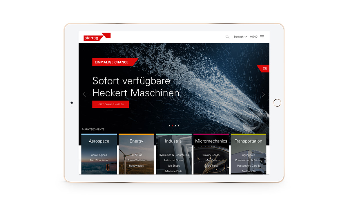 Über das zentrale Web-Backend werden Inhalte analog zur Website verwaltet. 