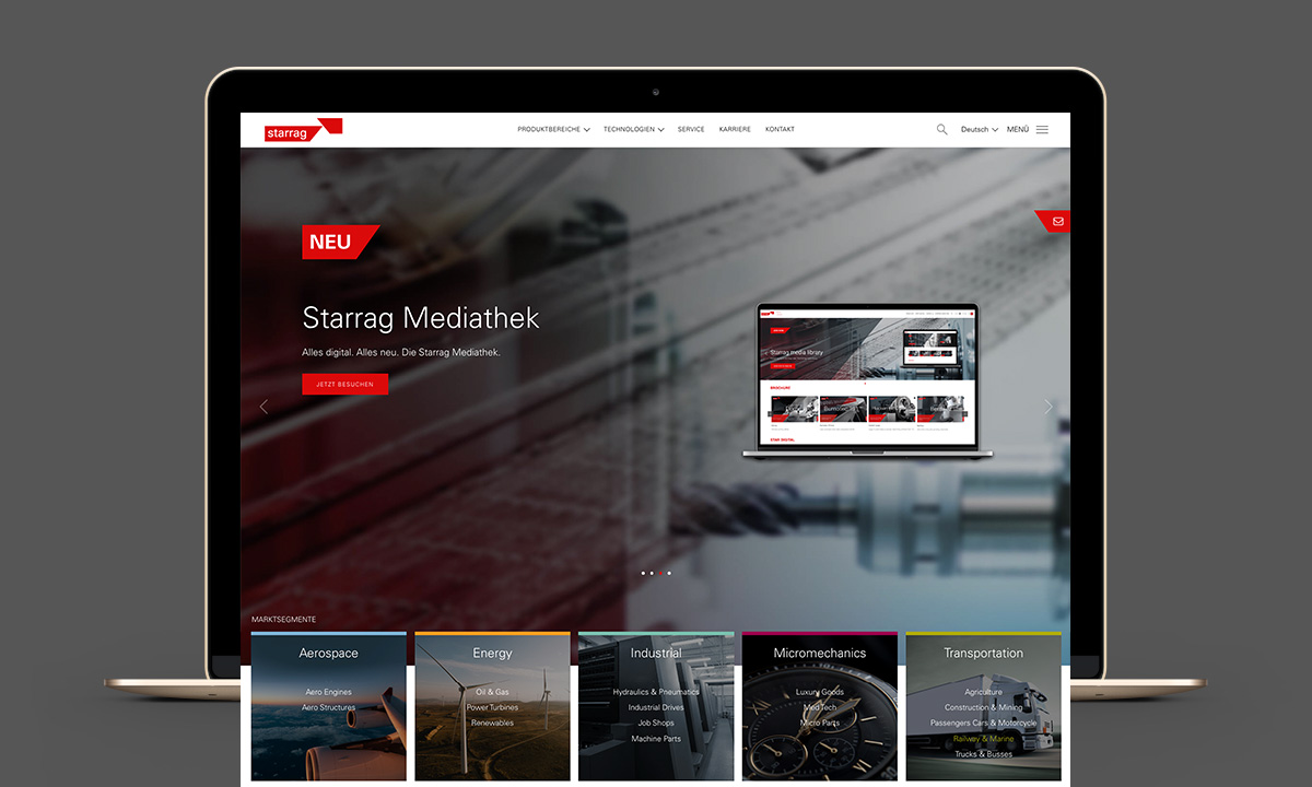 herzog entwickelt eine zentrale Applikation, setzt eine einheitliche Produktdatenbank auf und betreibt die internationale Web-Plattform starrag.com