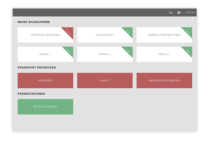 Bürgerberatung, Dashboard, Contentpflege