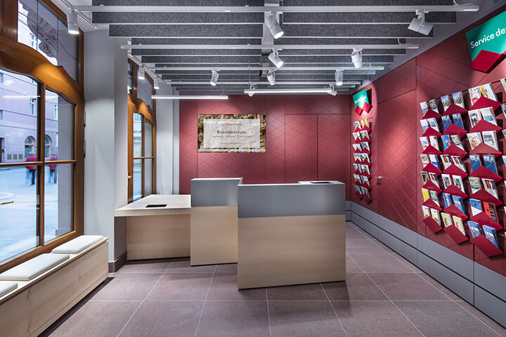 Showroom, Bürgerberatung, rot