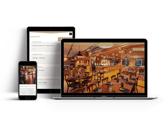 Mockup Brewhouse Website