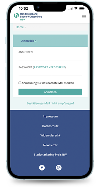 handelsverband bw, mitglieder, plattform