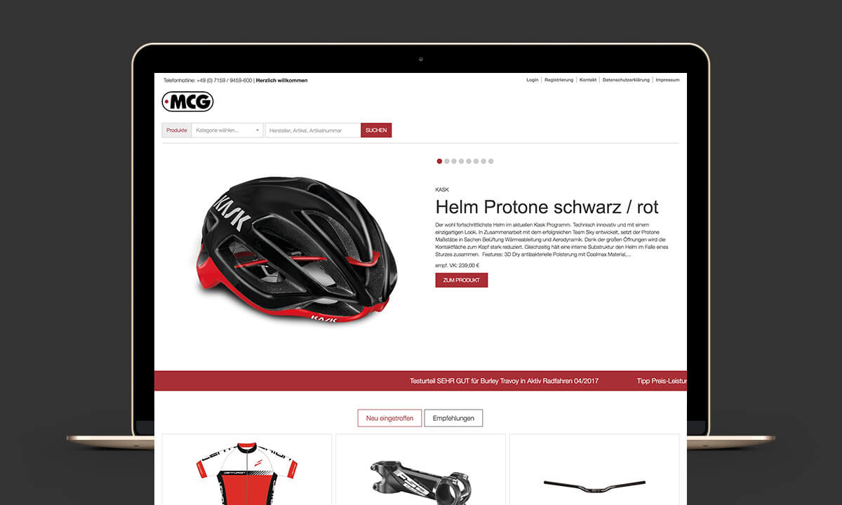 herzog konzipiert als digital Art Agentur Darstellung und Inhalt für die MCG Website