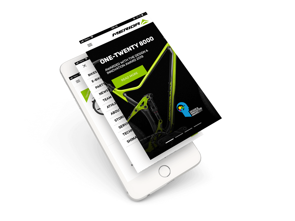 Seit 2001 entwicklen wir Projekte, responsive mobile und Websites für Merida & Centurion