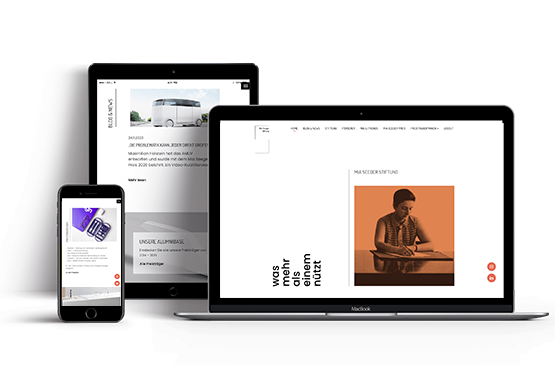 Mia Seeger Website auf unterschiedlichen Geräten