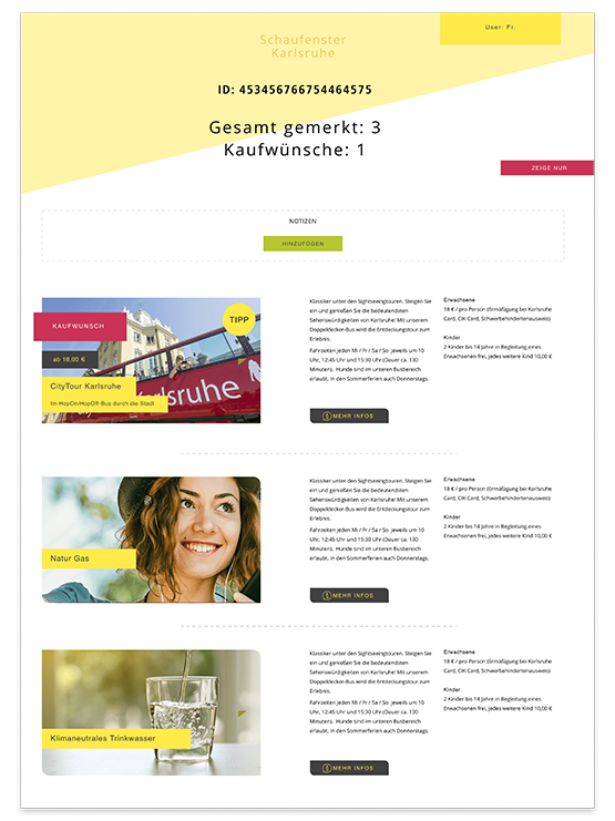 Admin Ansicht