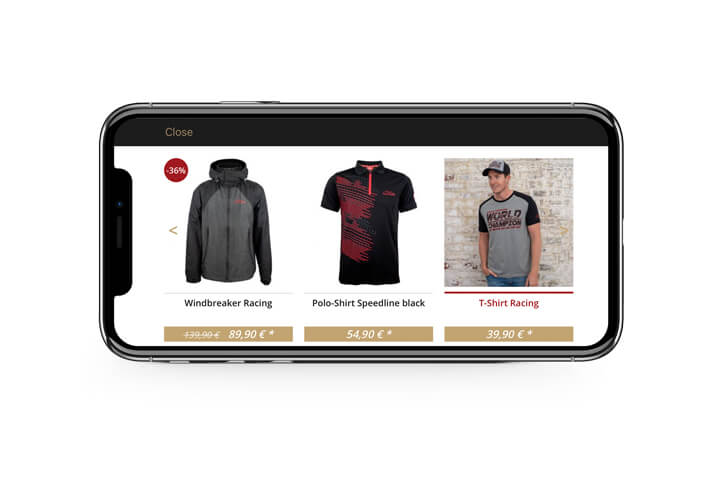 Shop, HTML5 Webapp, iOS, Android, Formel 1, Michael Schumacher, Weltmeister, offizielle App, Keep Fighting