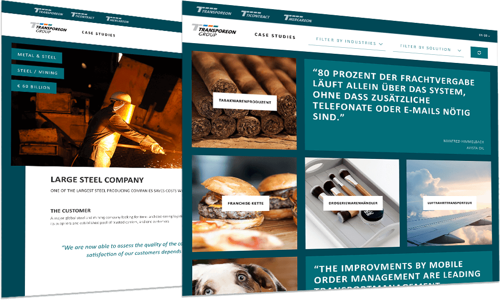 Multilinguale HTML5 Microsite zur Publikation von Kundenreferenzen und Interviews