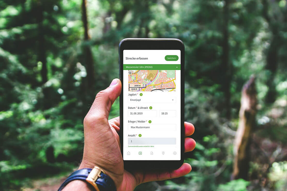 Handy im Wald